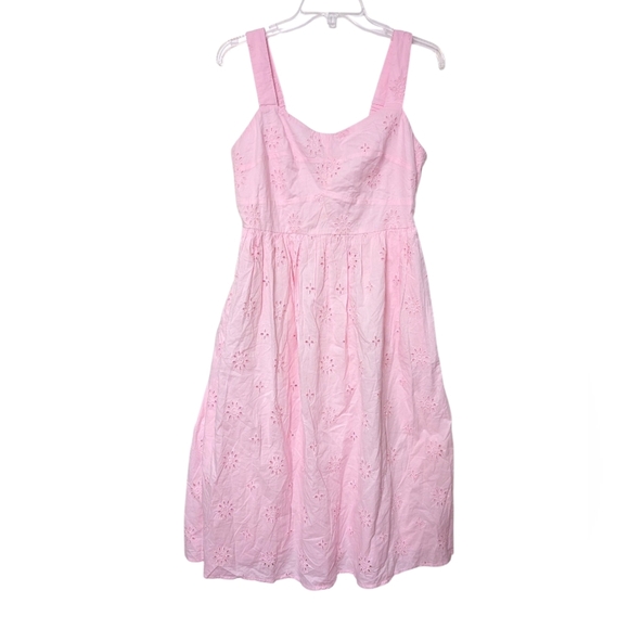 knee length dresses for ladies J.Crew Green Cotton Eyelet Button-Down Dress